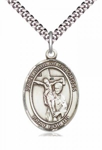 Men's Pewter Oval St. Paul of the Cross Medal [BLPW315]