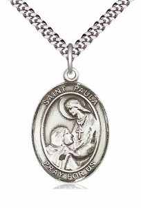 Men's Pewter Oval St. Paula Medal [BLPW352]