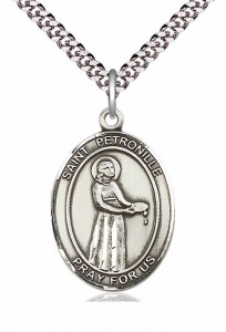 Men's Pewter Oval St. Petronille Medal [BLPW215]