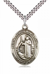 Men's Pewter Oval St. Raymond of Penafort Medal [BLPW377]