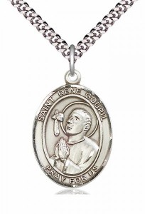 Men's Pewter Oval St. Rene Goupil Medal [BLPW330]