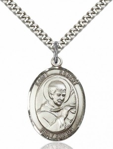 Men's Pewter Oval St. Robert Bellarmine Medal [BLPW124]