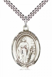 Men's Pewter Oval St. Susanna Medal [BLPW279]