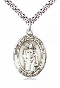 Men's Pewter Oval St. Thomas A Becket Medal [BLPW339]