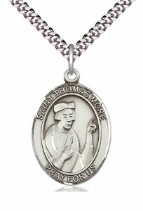 Men's Pewter Oval St. Thomas More Medal [BLPW136]