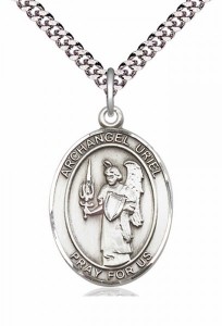 Men's Pewter Oval St. Uriel Medal [BLPW370]