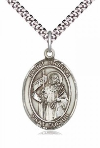 Men's Pewter Oval St. Ursula Medal [BLPW157]