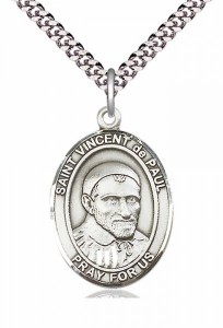 Men's Pewter Oval St. Vincent de Paul Medal [BLPW162]