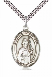 Men's Pewter Oval St. Wenceslaus Medal [BLPW272]