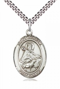 Men's Pewter Oval St. William of Rochester Medal [BLPW140]