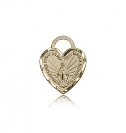 Miraculous Heart Medal, 14 Karat Gold [BL5519]