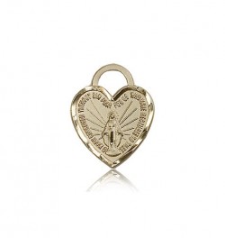 Miraculous Heart Medal, 14 Karat Gold [BL5519]