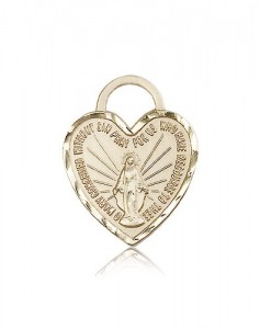 Miraculous Heart Medal, 14 Karat Gold [BL5552]