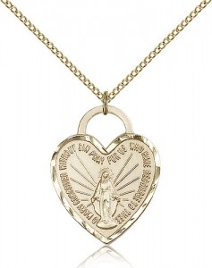 Miraculous Heart Medal, Gold Filled [BL5551]