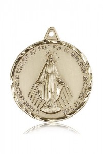 Miraculous Medal, 14 Karat Gold [BL4250]