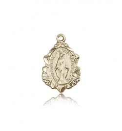 Miraculous Medal, 14 Karat Gold [BL4920]