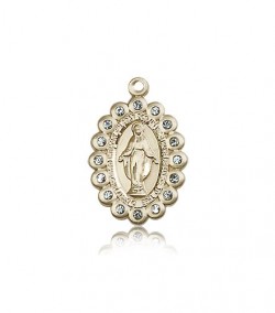 Miraculous Medal, 14 Karat Gold [BL5293]