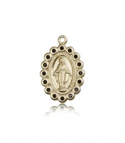 Miraculous Medal, 14 Karat Gold [BL5305]