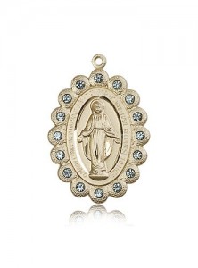 Miraculous Medal, 14 Karat Gold [BL5308]