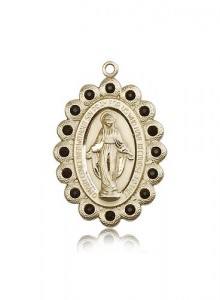 Miraculous Medal, 14 Karat Gold [BL5320]