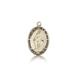 Miraculous Medal, 14 Karat Gold [BL5603]