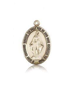 Miraculous Medal, 14 Karat Gold [BL5651]