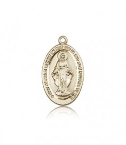 Miraculous Medal, 14 Karat Gold [BL5823]