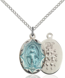 Miraculous Medal, Sterling Silver [BL4614]