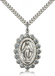 Miraculous Medal, Sterling Silver [BL5309]