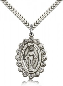 Miraculous Medal, Sterling Silver [BL5312]