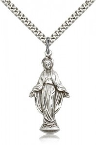 Miraculous Medal, Sterling Silver [BL6206]