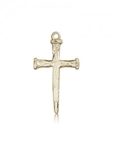Nail Cross Pendant, 14 Karat Gold [BL4147]