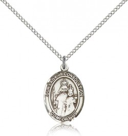 Our Lady of Consolation Medal, Sterling Silver, Medium [BL0280]