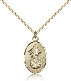 Our Lady of Medugorje Medal, Gold Filled [BL6431]