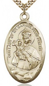 Our Lady of Mount Carmel Medal, Gold Filled [BL5262]
