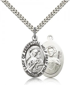 Our Lady of Perpetual Help Medal, Sterling Silver [BL5643]