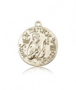 St. Thomas More Medal, 14 Karat Gold [BL5058]