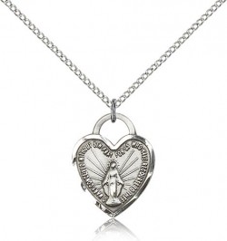 Miraculous Heart Medal, Sterling Silver [BL5520]