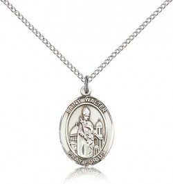 St. Walter of Pontnoise Medal, Sterling Silver, Medium [BL3920]