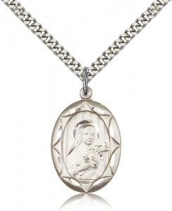 St. Theresa Medal, Sterling Silver [BL4890]