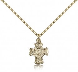 5 Way Cross Pendant, Gold Filled [BL5499]