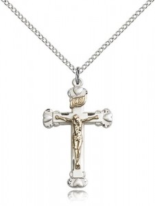 Crucifix Pendant, Two-Tone [BL5469]