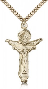 Trinity Crucifix Pendant, Gold Filled [BL6000]