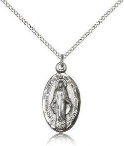 Miraculous Medal, Sterling Silver [BL5225]