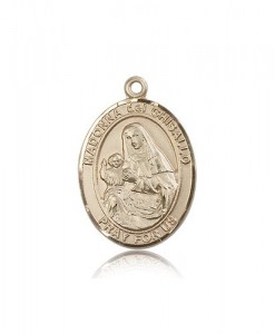 St. Madonna Del Ghisallo Medal, 14 Karat Gold, Large [BL2688]