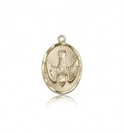 Holy Spirit Medal, 14 Karat Gold [BL5003]