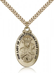 Our Lady of Czestochowa Medal, Gold Filled [BL6862]