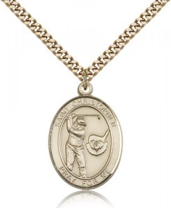 St. Christopher Golf Medal, Gold Filled, Large [BL1245]