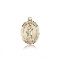 St. Barbara Medal, 14 Karat Gold, Medium [BL0826]