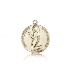 St. Bernadette Medal, 14 Karat Gold [BL6591]